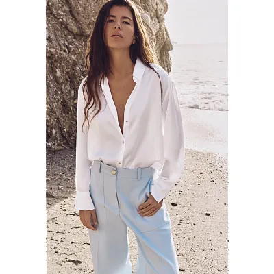 Блузка Zara Basic белая