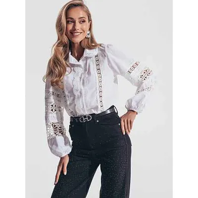 Рубашка Massimo Dutti с кружевом